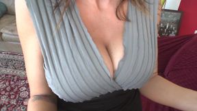 Mature brunette with huge tits gets arrested