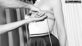 Tits Hanging Challenge - Saggy tits bondage torture - Bdsmlovers91