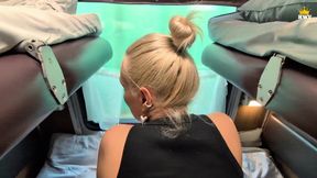 Slut wife seduces neighbor on train