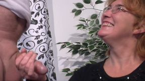 Mature German beauty shares dick with hot granny