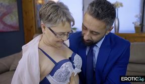 grandma ilse is as horny as a 20 year old her young arabian stallion loves her plump body p2160