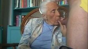 Grey haired titless wrinkled and extremely old slut sucked my buddy's dick