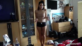 German Girlfriend Caught Him at Cheating Fuck and Join in FFM 3some