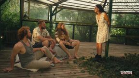 Lusty Becky Outdoor 3 Man GangBang Makes Her Wet Pussy Quiver