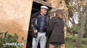 Student fucks her nasty old pervert neightbour