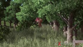 Young fashion girl captive gets fucked hard by big monsters in the dark dungeon