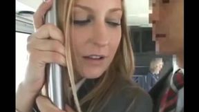 Blonde babe Avy Scott gets pounded by a lucky Asian guy in public