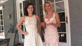 Beverly and Dharma intensify their Strip Pool Football game