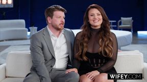 WIFEY Gorgeous Curvy Hotwife Lacy Gets Blindfolded For The Ultimate Gangbang Surprise