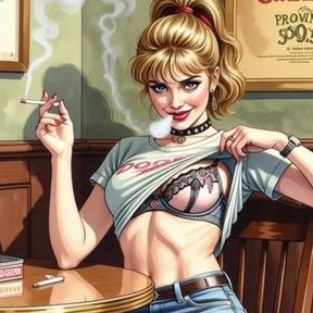 Harrison Marks Presents: AI Generated Smoking Babes in Stockings