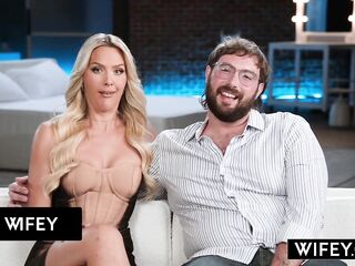 WIFEY Glamorous Blond Hotwife Savvy Suxx Rides A Biggest Rod In Front Of Fiance