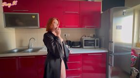 Morning sex in the kitchen with my nymphomaniac stepsister