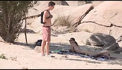 A stranger falls for Jotade's big cock at the nudist beach