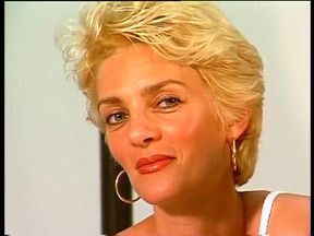 Two fabulous blonde chicks toy each other's wet pussy