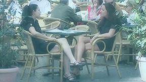 Alluring brunette mistress dominates and thorough throats