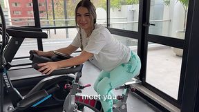 Horny latina girl came back from her gym and wants to fuck with me to blow off steam