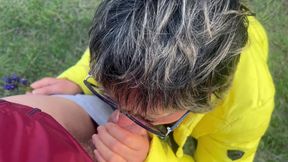 The Anal Granny Outdoors!!!