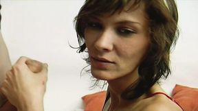 A slim German lady gets banged by two loaded peckers