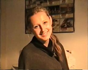 I let the busty blonde Lenka taste my cock, a lover of masturbation, and she greedily licks my head