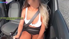 Flashing Her Sweet Ass for the Gas Station Dude