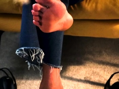 Hot amateur european foot and pantyhose fetish