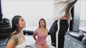 I didn't want to do it but we had a threesome with our GYM trainer