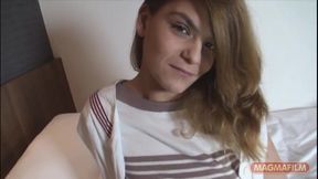 Long-haired Brunette with Slim Body and Fuck-ready Ass