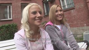 Threesome Horny College Sluts: Two Hot Little Sluts Fucking and Riding a Big Cock Vol 3