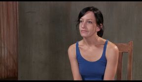 a brunette enjoys bondage and fuck from a bbc