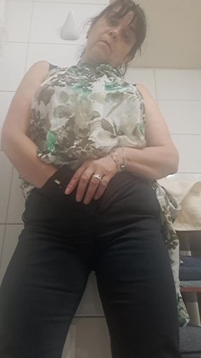 a moment of passion in the quick bathroom