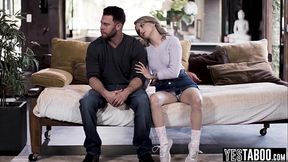 Petite teen stepdaughter takes it in the ass from frustrated stepdad