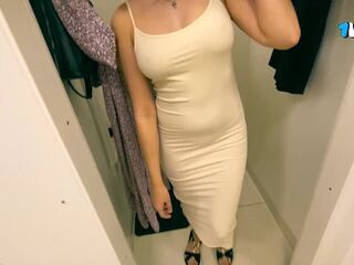 Talking, shopping, picking out a dress for a Russian hottie.