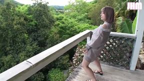 A Slender Beauty Exploresfreedom Finding Quiet Release Beneath the Night Sky