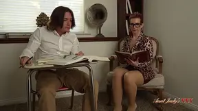 Mature MILF teacher Ruby Lynne and her younger student