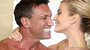 Babe With Stockings Gives Amazing Footjob - Amanda Tate