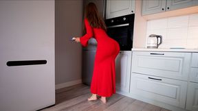 Sexy Step Mom helps step son cum quickly on her small tits