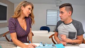 ”Big boobs mature tutor Gigi Dior fucks her much college girl”