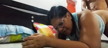 I surprise my little 18 year old stepdaughter masturbating and I end up fucking her delicious pussy real homemade