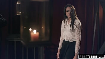 Kinky rich dude disciplines teen in BDSM sex lair