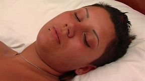 Exotic Chick in Sexy Stockings Rubbing and Fingering Her Twat