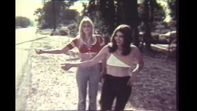 Hippies with Hairy Pussy Hitchhiking Fucked at Home