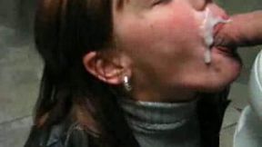 Ginger haired party slut gives me head in public restroom