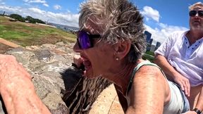 I Just Met This Visitor to Hawaii -- and Here We Are, Outdoors, Playing