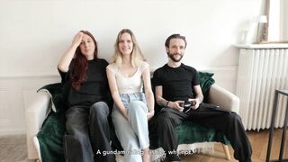 Amateur threesome – Two French goddess share a lucky man.