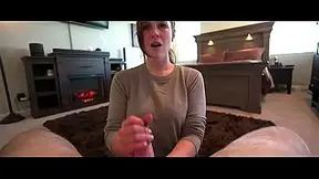 OLDER WOMAN POV - Hot Wife Gets Handjob from Step Son