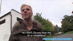 ”Pierced Blonde's Public Park Pounding”