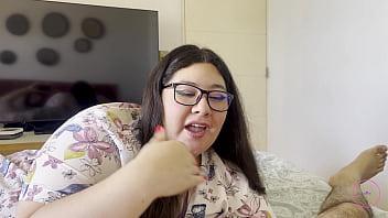 Busty wife cheats with amateur blowjob on webcam