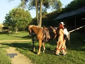 Cowgirls gets a hard spanking lesson