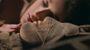 ”Emily J's muff gets all wet as she rubs herself”