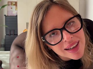 ANAL: Glasses, Tights, Globe — the Geography Teacher Shows the Secret Entrance